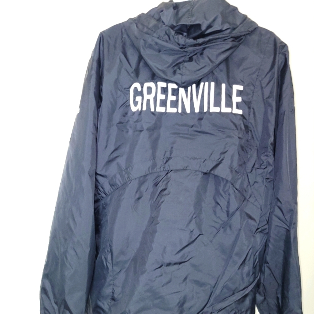 Adidas Greenville Band Jacket Black Nylon Windbreaker Hoodie Size Medium
